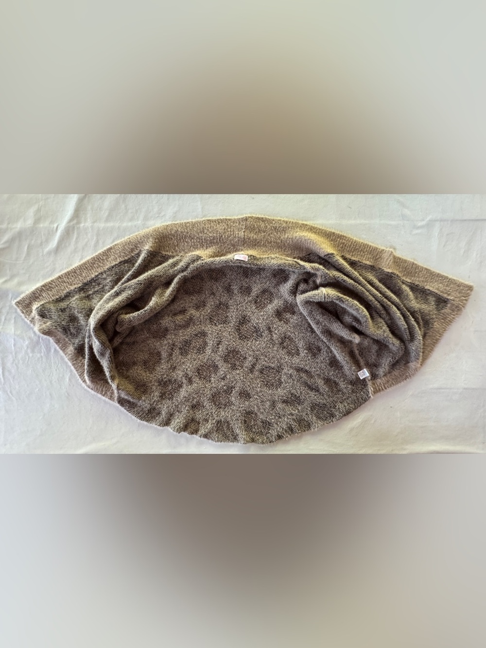 Pink Lily Leopard Open Front Cardigan Dolman Sleeves Relaxed Fit Soft & Cozy (S) - Picture 8 of 16